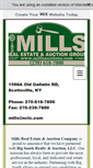 Mobile Screenshot of millsrealestateauction.com