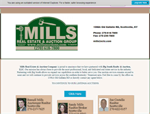 Tablet Screenshot of millsrealestateauction.com